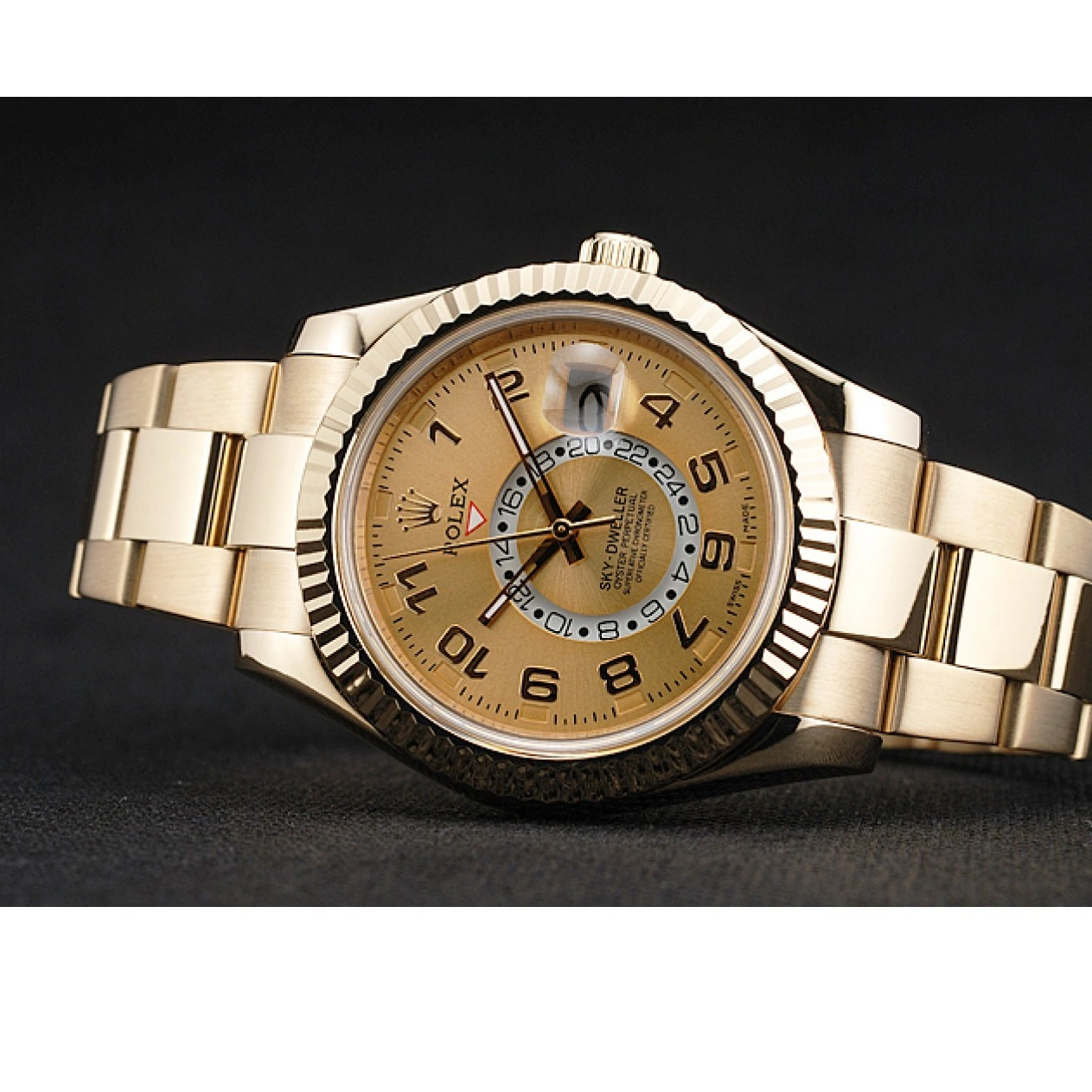Aaa replica watch Oyster Rolex 2012 Dweller Gold Edition Special Sky Perpetual 80243 Yellow 1027